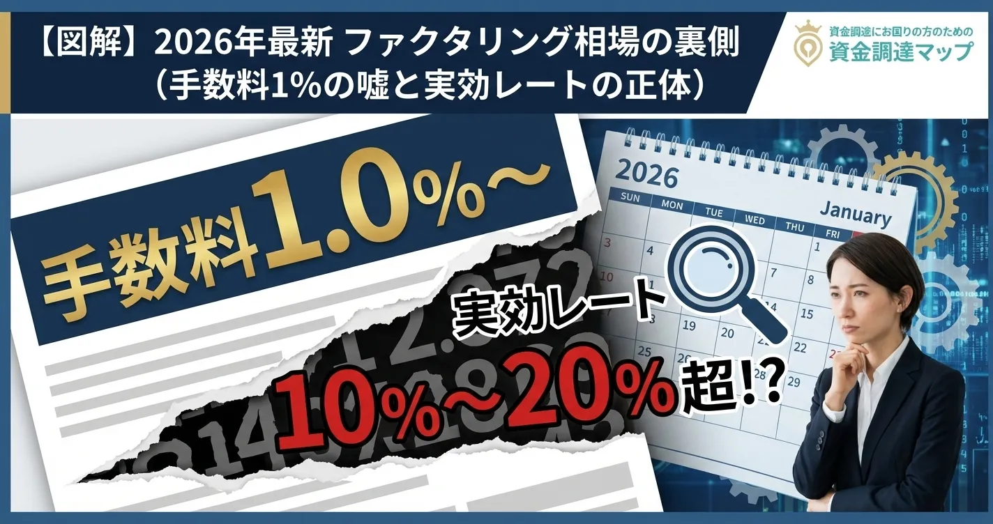 「手数料1.0%〜」の罠を暴く！2026年ファクタリング相場の正体と、経営者が手元に現金を残すための全技術