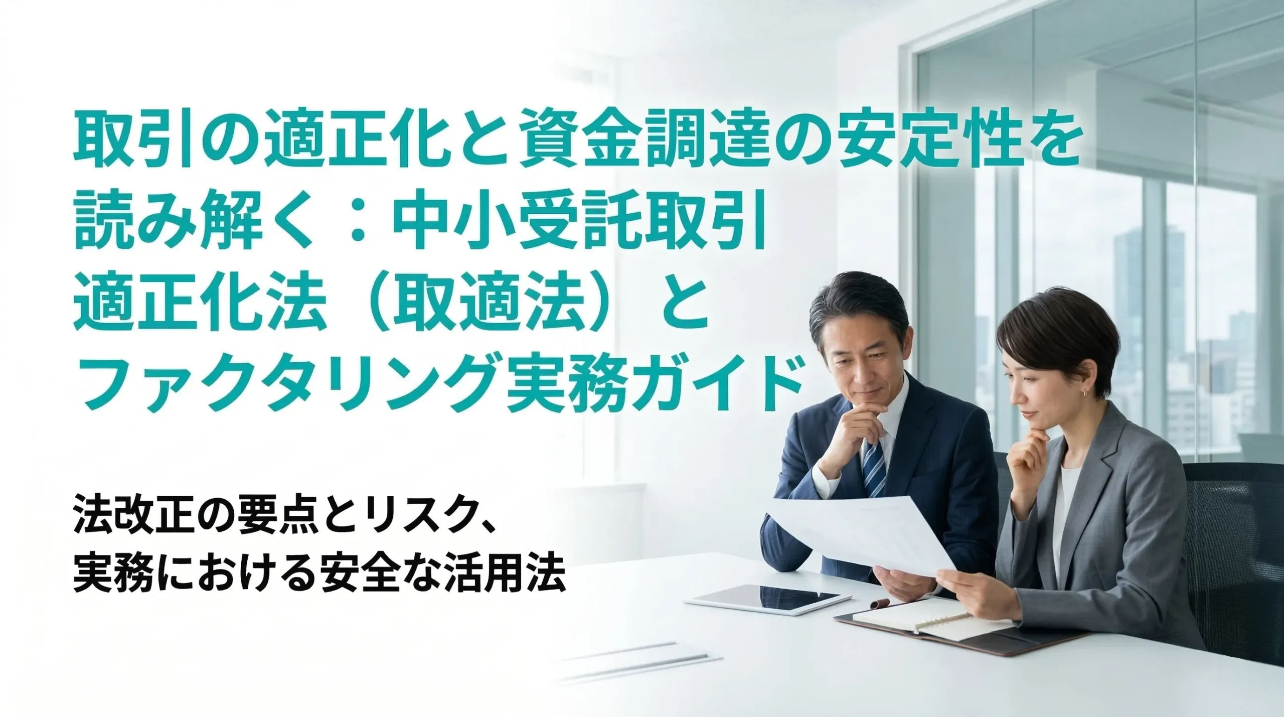 2026年版 取適法×ファクタリング 完全ガイド:契約から資金化まで“現場目線”で読み解く